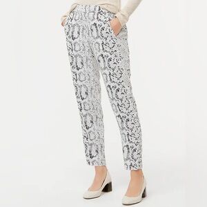 J Crew Jamie Snakeskin Pattern Pants